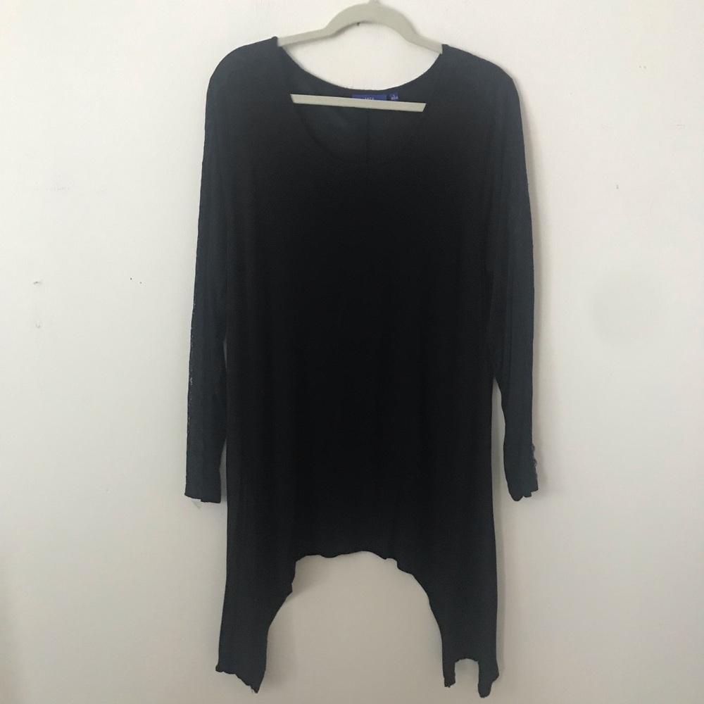Black Long Sleeve Tunic Top